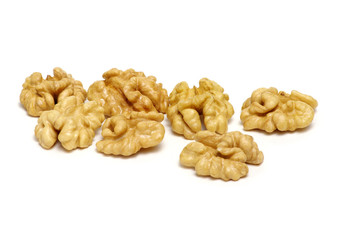 Walnuts isolated on white
