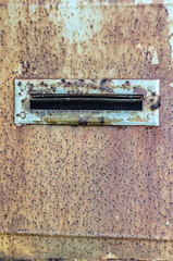 Rusty metal texture, mailbox
