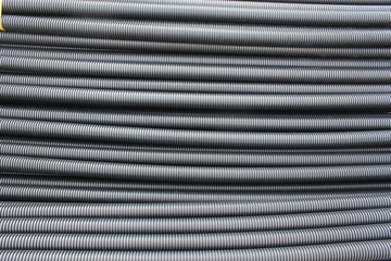 black corrugated plastic pipes