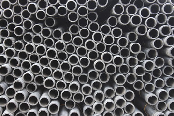 black corrugated plastic pipes