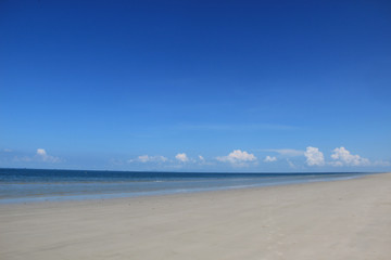 THAILAND - April 30, 2017 : Landscape of beach and sea with blue sky at Ban Chuen Beach ,Trat