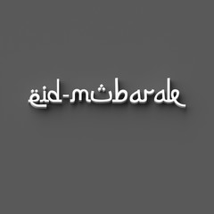 3D RENDERING WORDS 'eid-mubarak' (TRADITIONAL MUSLIM GREETING RESERVED FOR USE ON THE FESTIVALS OF EID AL-ADHA AND EID AL-FITR)