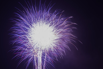 Fototapeta premium A new year's fireworks over the city of Guangzhou, China