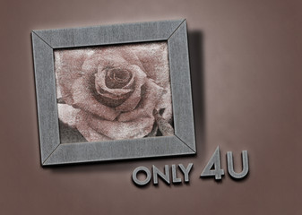 Only 4U-Bilderrahmen Rose