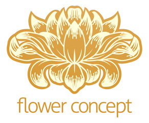 Floral Flower Abstract  Design Concept Icon