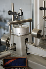 Soil testing laboratory. Mechanic soil testing.