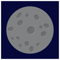cartoon moon vector symbol icon design.