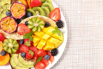 fresh fruit for healthy breakfast or brunch