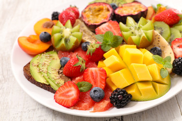 fresh fruit for healthy breakfast or brunch