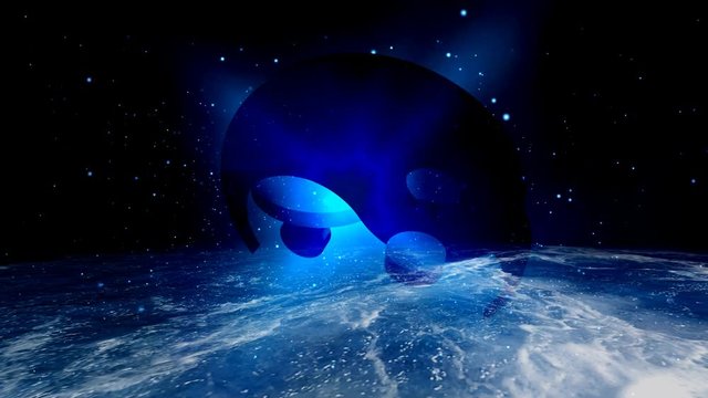Yin and yang. Heaven and Water. Symbol, Sign, Illustration. POV