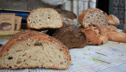 Homemade bread of diffirent of sorts.