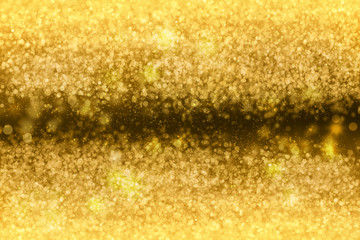 Gold glittering bokeh abstract background