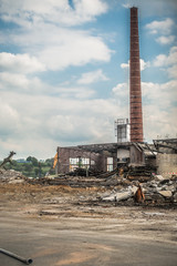 Abriss eines fabrik Gebäudes