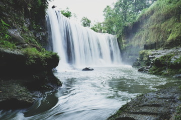 Fototapeta premium Temam Waterfall, Lubuklinggau, Indonesia
