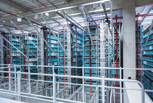 Modern automatized high rack warehouse