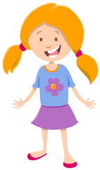 cute little girl cartoon character