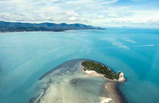 Thailand, Surat Thani, aerial photo of Ko Samui