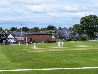 Fototapeta na wymiar Alderley Edge Cricket Club is an amateur cricket club based at Alderley Edge in Cheshire. 