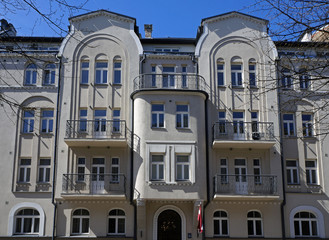 Riga, Rupniecibas 11, apartment house in Art Nouveau style