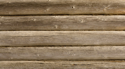 Old Log Cabin Wooden Wall Facade Texture