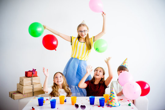 Girls celebrating birthday