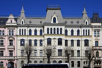 Obraz premium Riga, Elizabetes 17, a historical building with elements of Art Nouveau and eclecticism