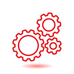Icon of gears.The development and management of business processes.