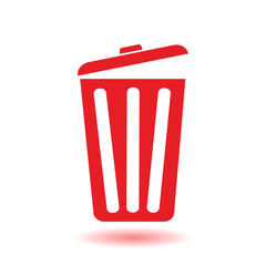 Trash can icon. Delete, Move to Trash, clear the disk space. Vector illustration.