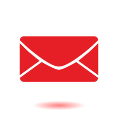 Flat  icon of letter.Mail icon. Vector symbol. 