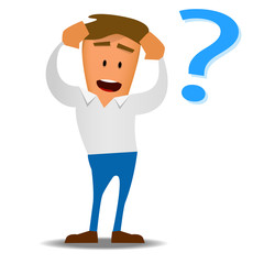 Henry the office worker in the middle of a crisis