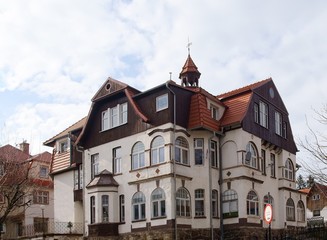 cityscape of Swieradow resort town