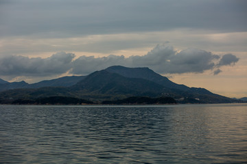 Fototapeta na wymiar Shodoshima sland in the sea