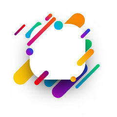 Colorful abstract background on white.