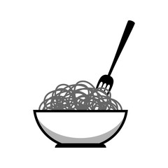 Noodle vector icon on white background
