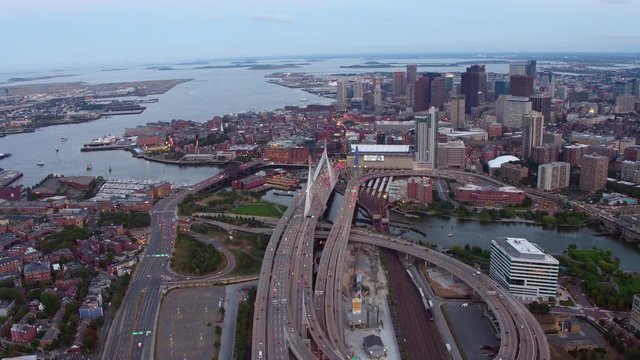 Aerial view of Boston