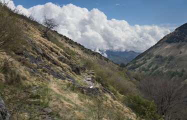 Mountain Path in the Val Darengo Near Lake Como, Italy