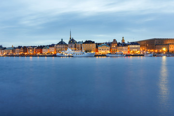 Obraz premium Stockholm, Gamla Stan bei Nacht