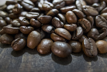 Coffee beans on the table