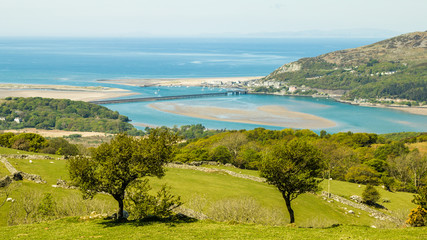 Looking down on Barmouth from Cregennen A Welsh Landscape 