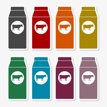 Milk Labels, Icons and Design Elements - Illustration