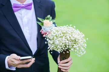 wedding theme, holding hands newlyweds