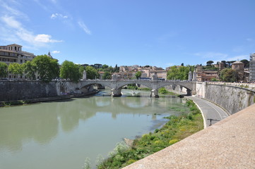 Fototapeta na wymiar idge over river in Rome
