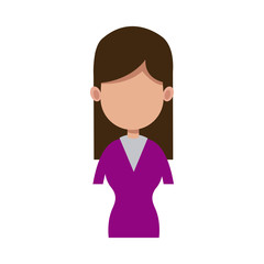 portrait woman female faceless lifestyle vector illustration