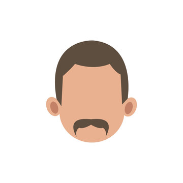 male head faceless hair style image vector illustration