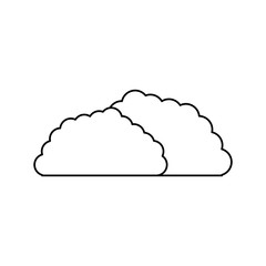 bush natural foliage ecology line vector illustration