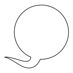 bubble speech dialog talk chat line vector illustration
