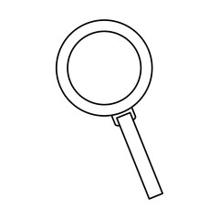 search magnifier zoom glass line vector illustration