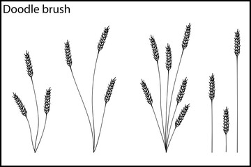 Doodle brush the grass and bushes