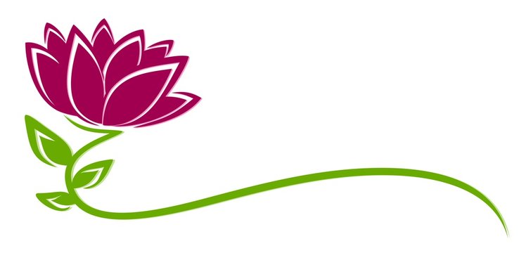 Fototapeta Logo purple flower. 