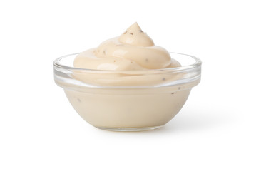 Bowl with tartar sauce